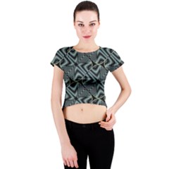 Modern Illusion Crew Neck Crop Top by Sparkle