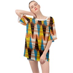 Digital Tringles Oversized Chiffon Top by Sparkle