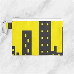 Skyline-city-building-sunset Canvas Cosmetic Bag (medium) by Sudhe