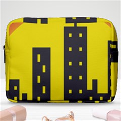 Skyline-city-building-sunset Make Up Pouch (large) by Sudhe
