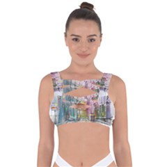 Drawing-watercolor-painting-city Bandaged Up Bikini Top by Sudhe