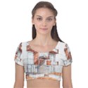 Rag-flats-onion-flats-llc-architecture-drawing Graffiti-architecture Velvet Short Sleeve Crop Top  View1