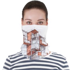 Rag-flats-onion-flats-llc-architecture-drawing Graffiti-architecture Face Seamless Bandana (adult) by Sudhe