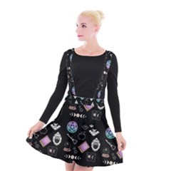 Pastel Goth Witch Suspender Skater Skirt by NerdySparkleGoth