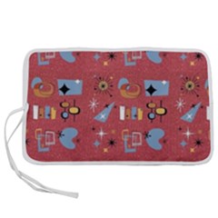 50s Red Pen Storage Case (m) by NerdySparkleGoth