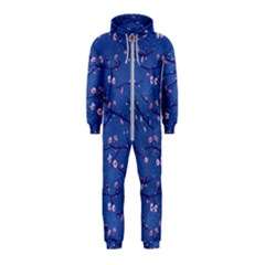 Branches With Peach Flowers Hooded Jumpsuit (kids) by SychEva