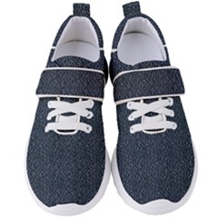 Blue Stripes On Dark Background Women s Velcro Strap Shoes by SychEva