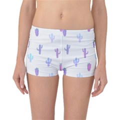 Purple And Blue Cacti Boyleg Bikini Bottoms by SychEva