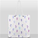 Purple And Blue Cacti Full Print Rope Handle Tote (Large) View2