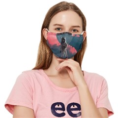 Astronaut-moon-space-nasa-planet Fitted Cloth Face Mask (adult) by Sudhe