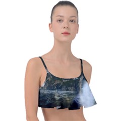 Sea-island-castle-landscape Frill Bikini Top by Sudhe