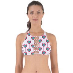 Red Hearts On A White Background Perfectly Cut Out Bikini Top by SychEva