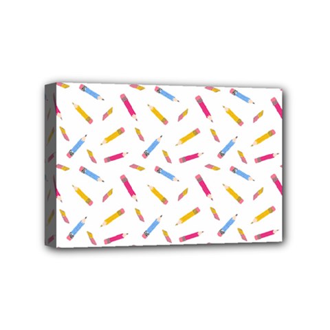 Multicolored Pencils And Erasers Mini Canvas 6  X 4  (stretched) by SychEva