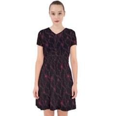 Pink Abstract Flowers With Splashes On A Dark Background  Abstract Print Adorable In Chiffon Dress by SychEva