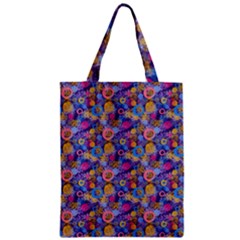Multicolored Circles And Spots Zipper Classic Tote Bag by SychEva