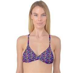 Multicolored Circles And Spots Reversible Tri Bikini Top by SychEva