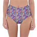 Multicolored Circles And Spots Reversible High-Waist Bikini Bottoms View3
