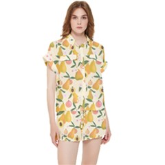 Yellow Juicy Pears And Apricots Chiffon Lounge Set by SychEva