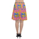 Abstract Painting Chiffon Wrap Front Skirt View2