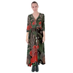 Floral Button Up Maxi Dress by Sparkle