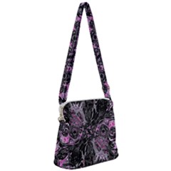 Punk Cyclone Zipper Messenger Bag by MRNStudios