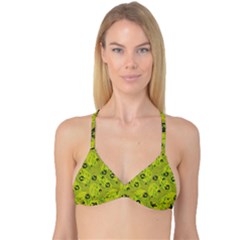 Folk Flowers Pattern  Reversible Tri Bikini Top by Eskimos