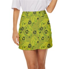 Folk Flowers Pattern  Mini Waistband Skirt by Eskimos