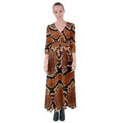 Leatherette Snake 3 Button Up Maxi Dress by skindeep