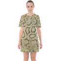 Leatherette Snake 4 Sixties Short Sleeve Mini Dress View1