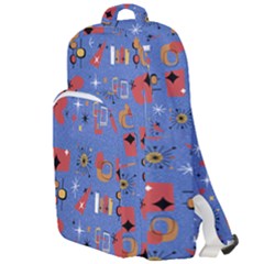 Blue 50s Double Compartment Backpack by NerdySparkleGoth