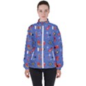 Blue 50s Women s High Neck Windbreaker View1