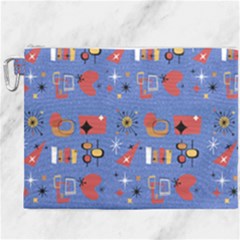 Blue 50s Canvas Cosmetic Bag (xxxl) by NerdySparkleGoth