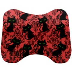Halloween Cats Head Support Cushion by NerdySparkleGoth