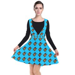 Monarch Butterfly Print Plunge Pinafore Dress by Kritter
