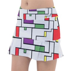 Colorful Rectangles Classic Tennis Skirt by LalyLauraFLM