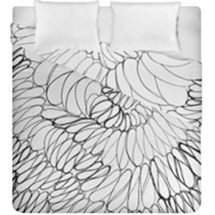 Mono Swirls Duvet Cover Double Side (king Size) by kaleidomarblingart