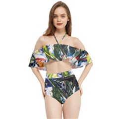 Snow In A City-1-1 Halter Flowy Bikini Set  by bestdesignintheworld