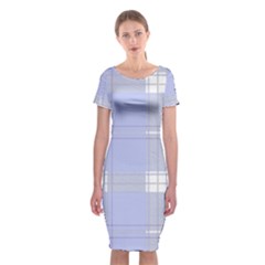 Lighblu Plaid Classic Short Sleeve Midi Dress by snowwhitegirl