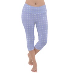 Lighblu Plaid Small Lightweight Velour Capri Yoga Leggings by snowwhitegirl
