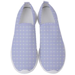 Lighblu Plaid Small Men s Slip On Sneakers by snowwhitegirl