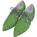 Girl Green Pointed Oxford Shoes View2