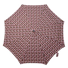 Cute Deer Pattern Pink Hook Handle Umbrellas (large) by snowwhitegirl
