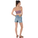 Vintage Floral And Goth Girl Woven Tie Front Bralet View2