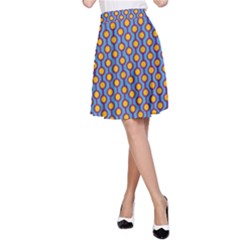 Yellow Circles On A Purple Background A-line Skirt by SychEva
