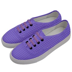Purple Check Men s Classic Low Top Sneakers by SeaworthyClothing
