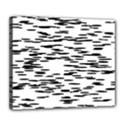 Black and white Abstract pattern, ovals Deluxe Canvas 24  x 20  (Stretched) View1