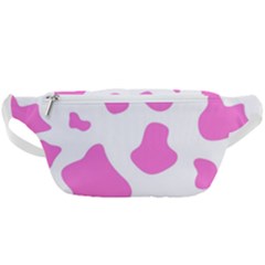 Pink Cow Spots, Large Version, Animal Fur Print In Pastel Colors Waist Bag  by Casemiro