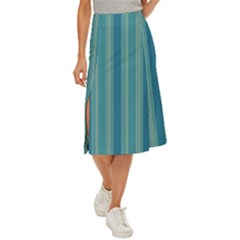 Turquoise Poise Midi Panel Skirt by themeaniestore
