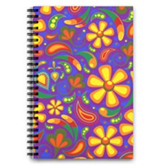 Gay Pride Rainbow Floral Paisley 5 5  X 8 5  Notebook by VernenInk