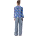 Multicolored Butterflies Fly On A Blue Background Kids  Frill Detail Tee View2